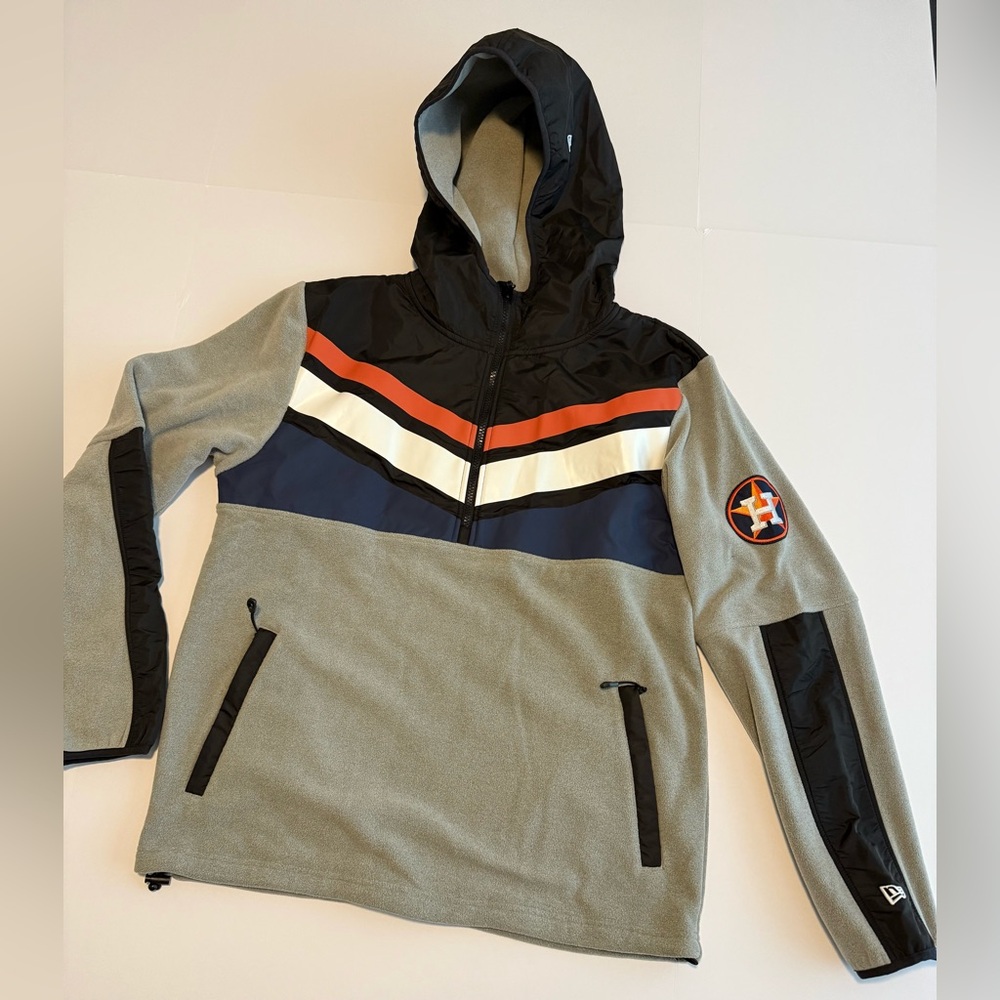 NWOT Men’s New Era Fleece Huston Astros Quarter Zip Hoodie, Size Medium